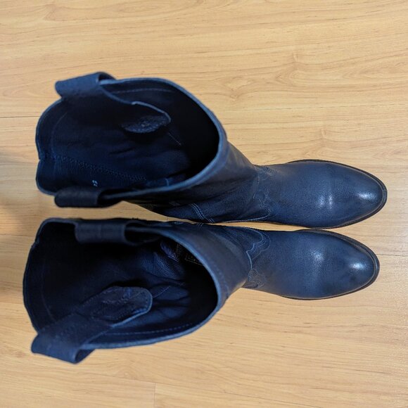 FRYE Carson Pull-On Sapphire Blue/NavyBoots Size 7.5 - Picture 3 of 9